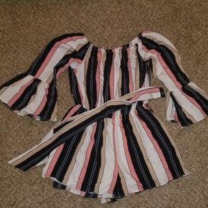 Romper w tie belt